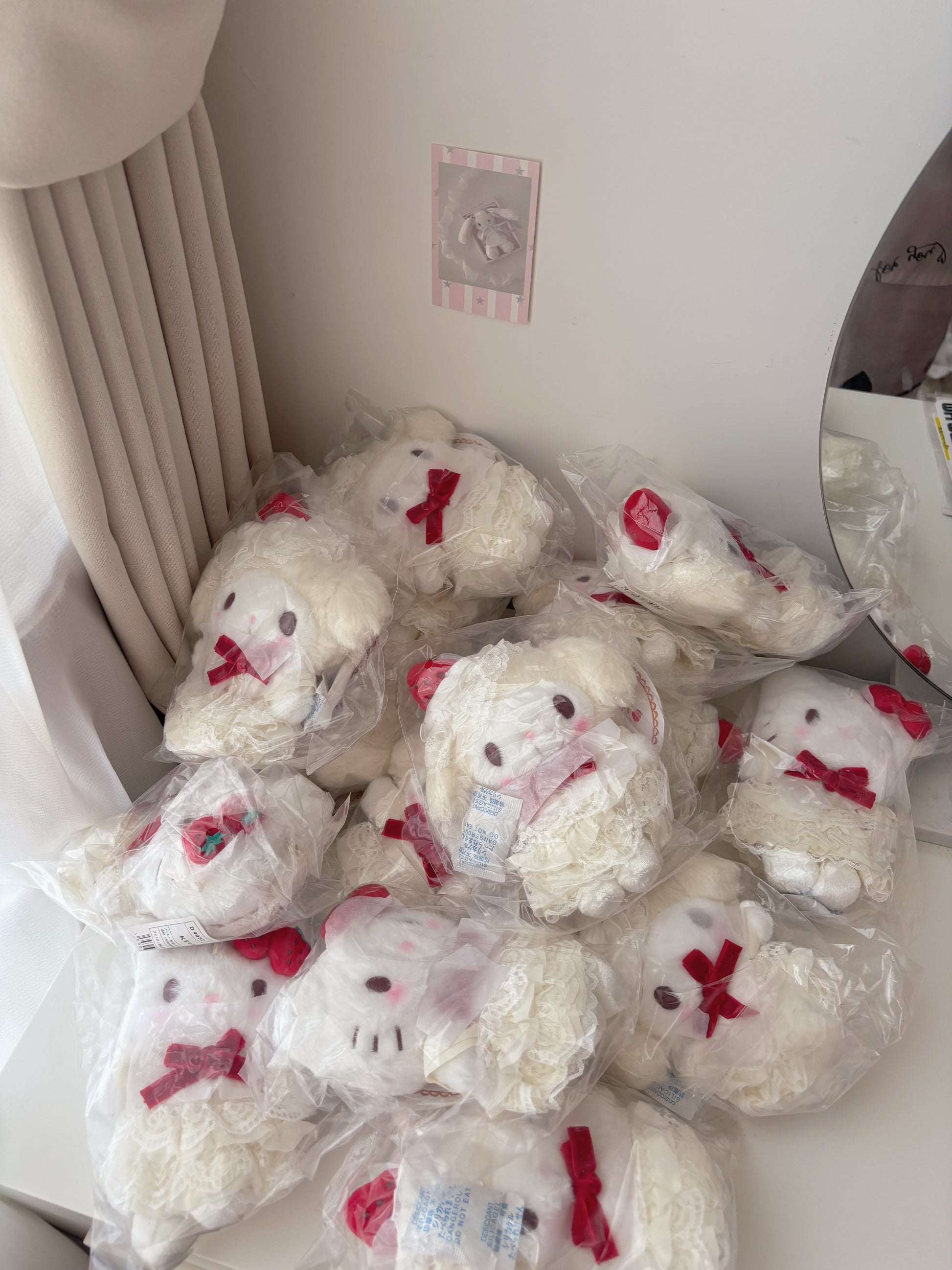 Sanrio草莓蛋糕 hello kitty/ melody掛件